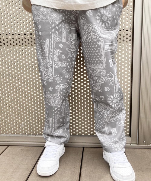 セール】2本ライン / ペイズリー柄シェフパンツ（スウェットパンツ