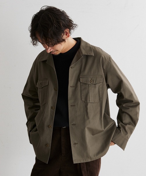 ZOZO限定】ミリタリーバックサテンシャツジャケット（シャツ/ブラウス