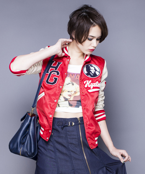 HYSTERIC GLAMOUR（ヒステリックグラマー）の「袖レザースタジャン