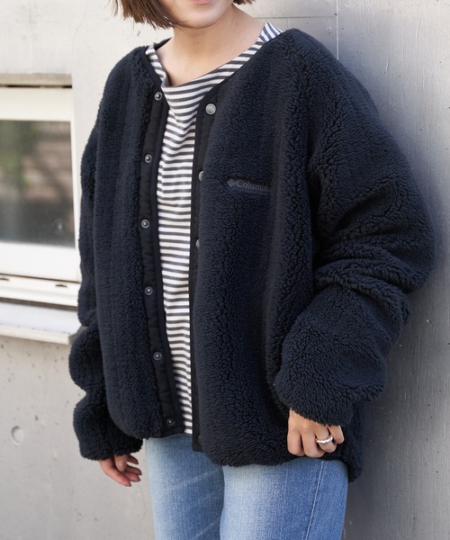 コロンビア columbia リバーシブルボアジャケット セール COLUMBIA