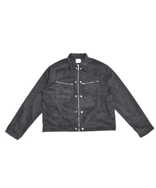Chikashitsu +】fake suede zipper blouson /【チカシツプラス