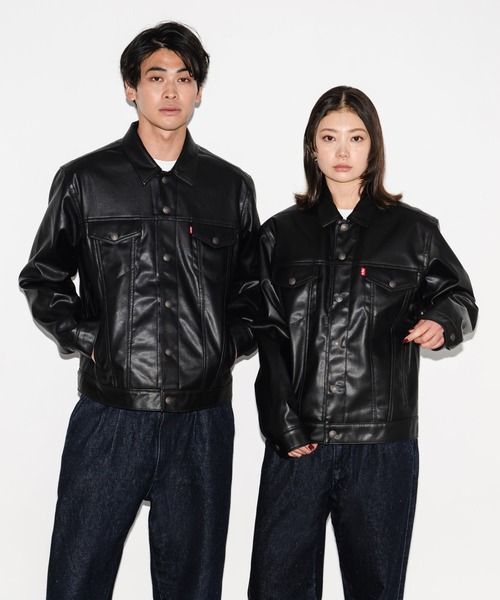 セール】Levi's/リーバイス JAPAN LIMITED LEATHER TRUCKER JACKET