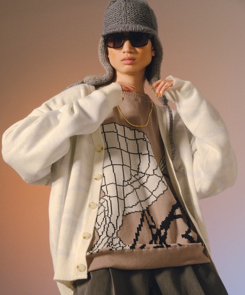 BAL（バル）の「【2022秋冬】JACQUARD WOOL CARDIGAN（カーディガン