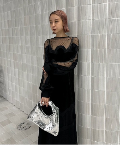 WAVE SWITCH SHEER DRESS（ドレス）｜Ameri（アメリ）のファッション