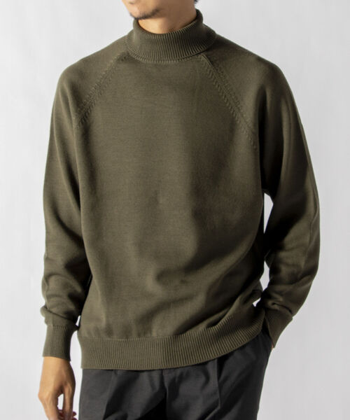 BATONER（バトナー）の「【BATONER】AGING WOOL RAGLAN SLEEVE TURTLE