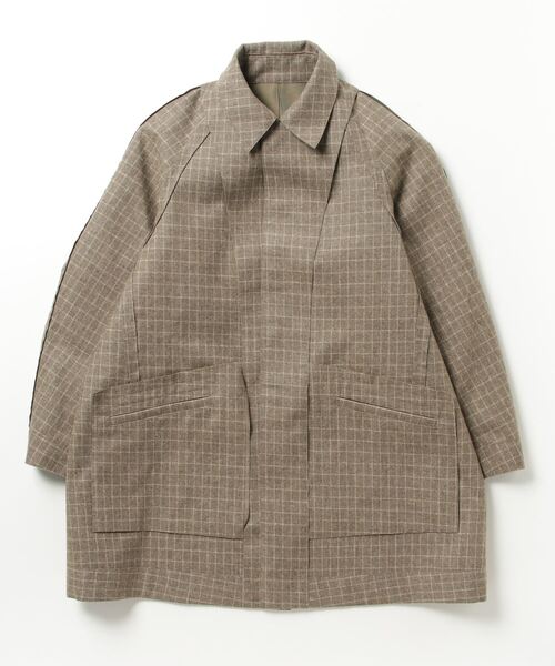 YOKE（ヨーク）の「YOKE/ヨーク/Reversible Balmacaan Coat（ステン