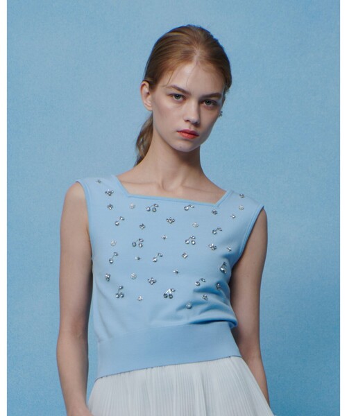 LOULOU WILLOUGHBY】CHERRYビジュータンク（ニット/セーター）｜LOULOU