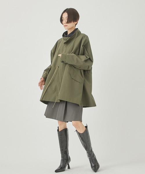 VACHEMENT/ヴァシュモン】リサイクルシェルタフタショートモッズコート