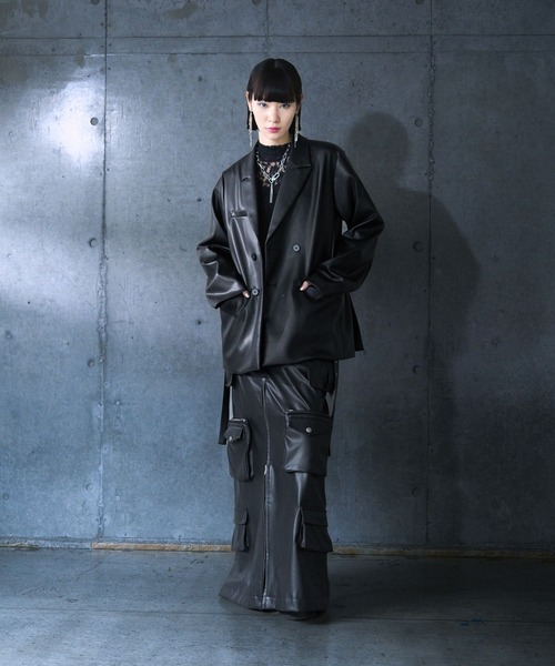 HARE（ハレ）の「【EDGY MODE SET UP対応】2WAYフェイクレザースカート