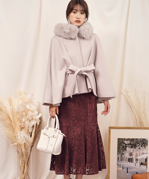 NOELA（ノエラ）の「衿ファー付ポンチョコート（ポンチョ）」 - WEAR