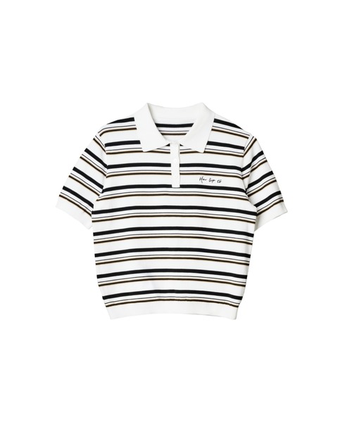 Multi Border Polo Top（ポロシャツ）｜Her lip to（ハーリップトゥー