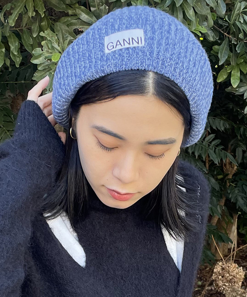 GANNI（ガニー）の「【GANNI / ガニー】 Structured Rib Beret：ベレー