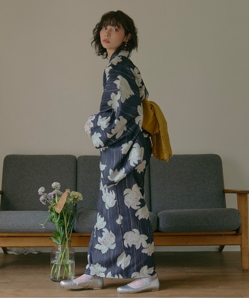 nuance line lotus yukata / ニュアンスラインロウタスユカタ（浴衣