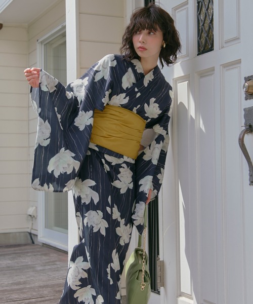 nuance line lotus yukata / ニュアンスラインロウタスユカタ（浴衣