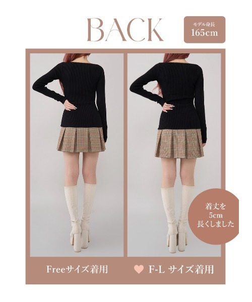 ポイントチェックニットミニワンピース（ワンピース）｜Darich