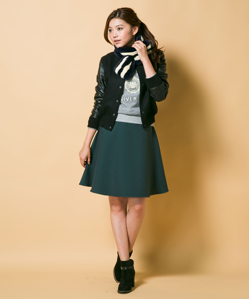 23区 ブルゾン ラムレザー コンビスタジャン レザージャケット L 23区