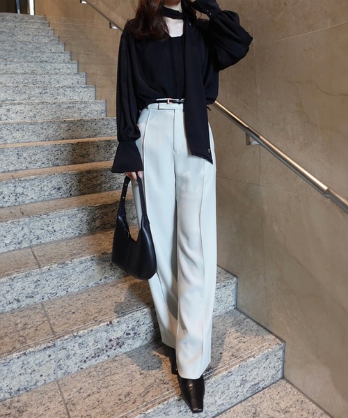 セール】ダブルサテンストレートパンツ（その他パンツ）｜anuans（ア