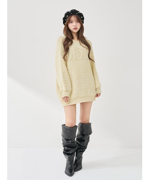 DDロゴツイードニットプルオーバー（ニット/セーター）｜Darich