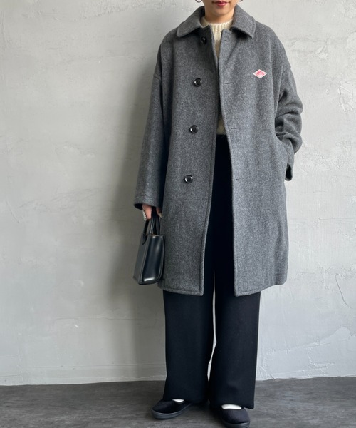 セール】[DANTON/ダントン] ウールライトパイル ステンカラーロング