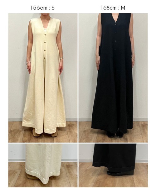 フロントボタンニットオールインワン（つなぎ/オールインワン）｜ETRE