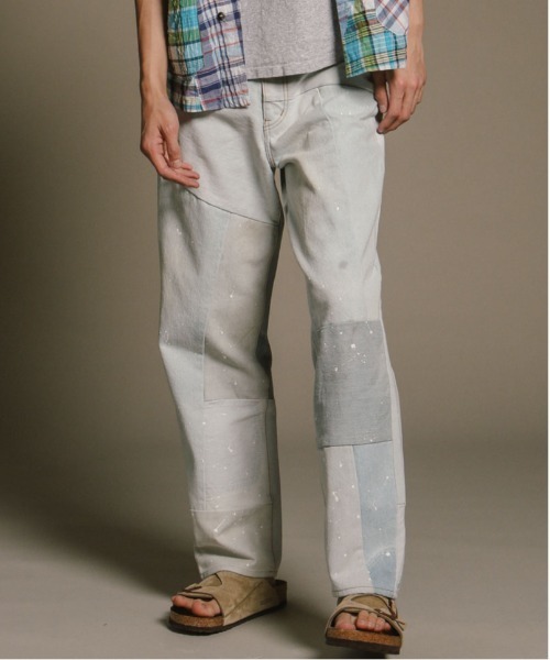 rebear by Johnbull】パッチワークストレートジーンズ | ジョンブル