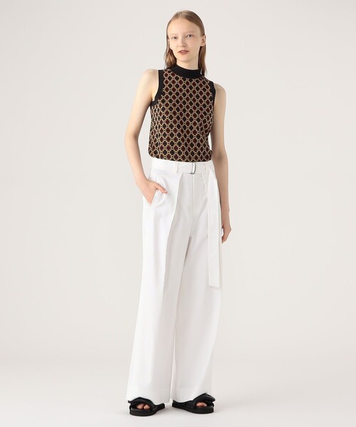 クロスタイルジャカード アメリカンスリーブプルオーバー（ニット