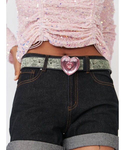 PAMEO POSE（パメオポーズ）の「Charming Heart Belt Denim（ベルト