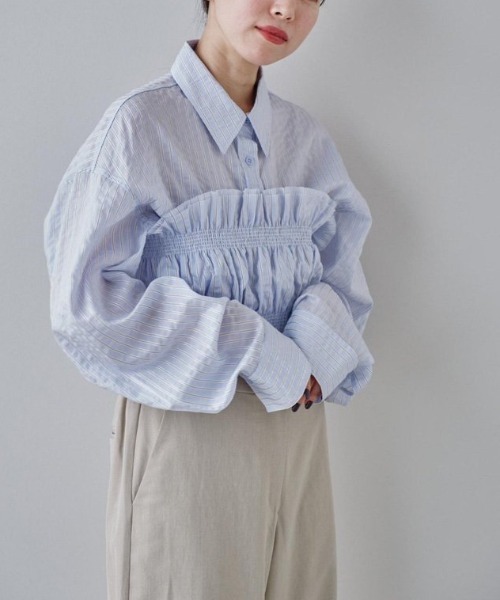 TODAYFUL（トゥデイフル）の「TODAYFUL Stripe Gather Bustier
