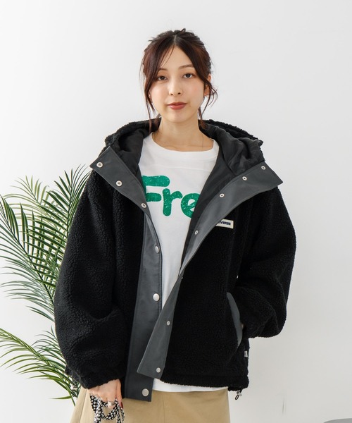 セール】【CONVERSE/コンバース】ボア 切り替え フードジャケット
