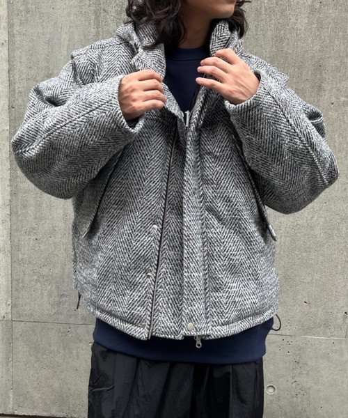 ヘリンボーン中綿マウンテンパーカー/Herringbone mountain parka(ユニ