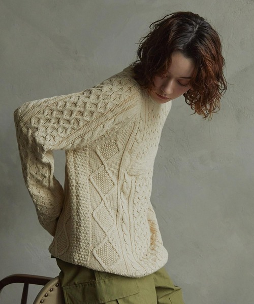 NIKE（ナイキ）の「NIKE CABLE KNIT SWEATER / ナイキ ケーブル ニット