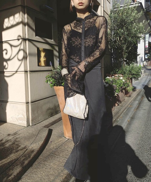Ameri（アメリ）の「FLOWER LACE DRESS（ワンピース）」 - WEAR