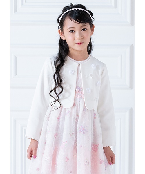 花モチーフ裾スカラップ ジャケット（スーツジャケット）｜mezzo piano