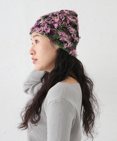 セール】【b.Eautiful/ビューティフル】b.e Camo Beanie C013-BN-005