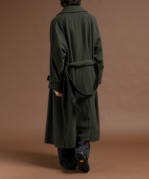 セール】Wool melton over coat/ウールメルトンオーバーコート（ステン