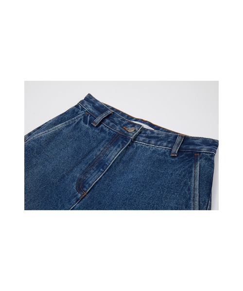 セール】【 EKCOOKIES 】ナローワイドストレートデニムパンツ（デニム