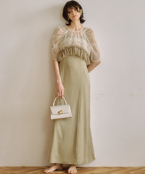 Ruffle tulle airy dress（ドレス）｜LE'RURE（リルアー）の