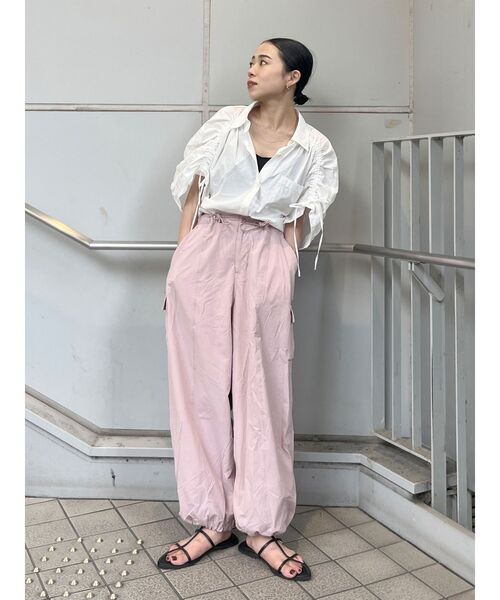 Ungrid（アングリッド）の「ナイロン混ミリタリールーズパンツ（カーゴ