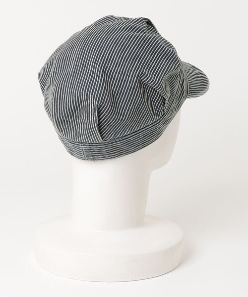 RRL（ダブル アール エル）の「ストライプド ピケ レイルマン キャップ