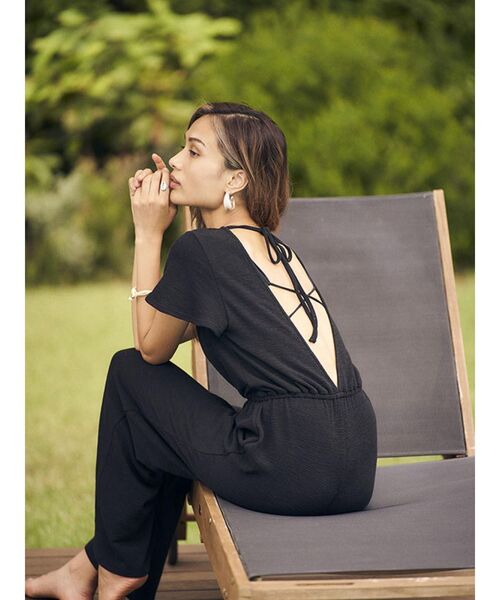 to the sea ワッフルビスチェ ロンパース ブラウン to the sea