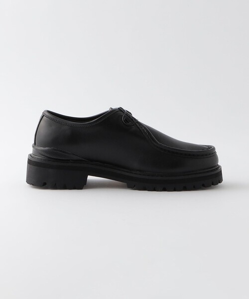 PG × Steven Alan＞ KNOCK BLACK LEATHER/シューズ（モカシン/デッキ