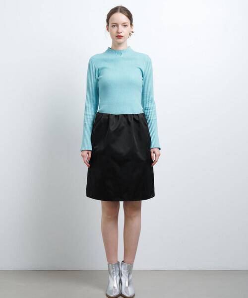 セール】トリプルクロスメモリーサテンミニスカート（スカート