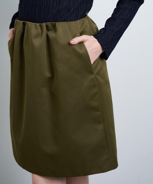 セール】トリプルクロスメモリーサテンミニスカート（スカート