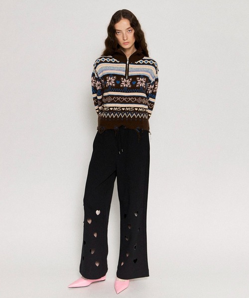 Many Heart Cutouts Sweatpants/メニーハートスウェットパンツ【MAISON