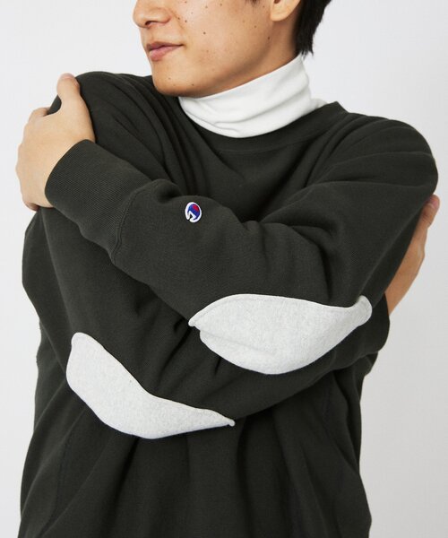 セール】CHAMPION / チャンピオン 別注 R/W エルボーパッチ クルー