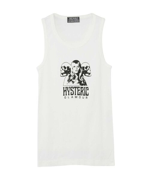 HYSTERIC M タンクトップ ホワイト HYSTERIC M タンクトップ ホワイト