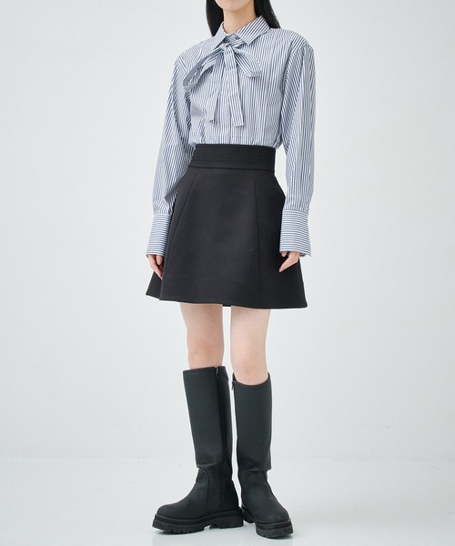 CLANE/クラネ】WIDE BELT CONSTRUCTIVE MINI SKIRT（スカート）｜CLANE
