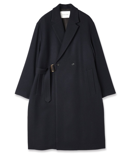 CULLNI（クルニ）の「Lamb Wool Melton Tie Locken Long Chester Coat