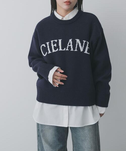 セール】『洗濯可』ジャガードロゴニット（ニット/セーター）｜SENSE