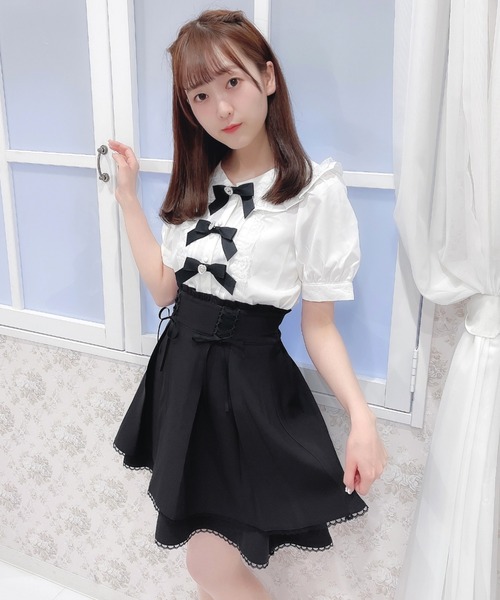 Honey Cinnamon（ハニーシナモン）の「タックフレアスカート（スカート